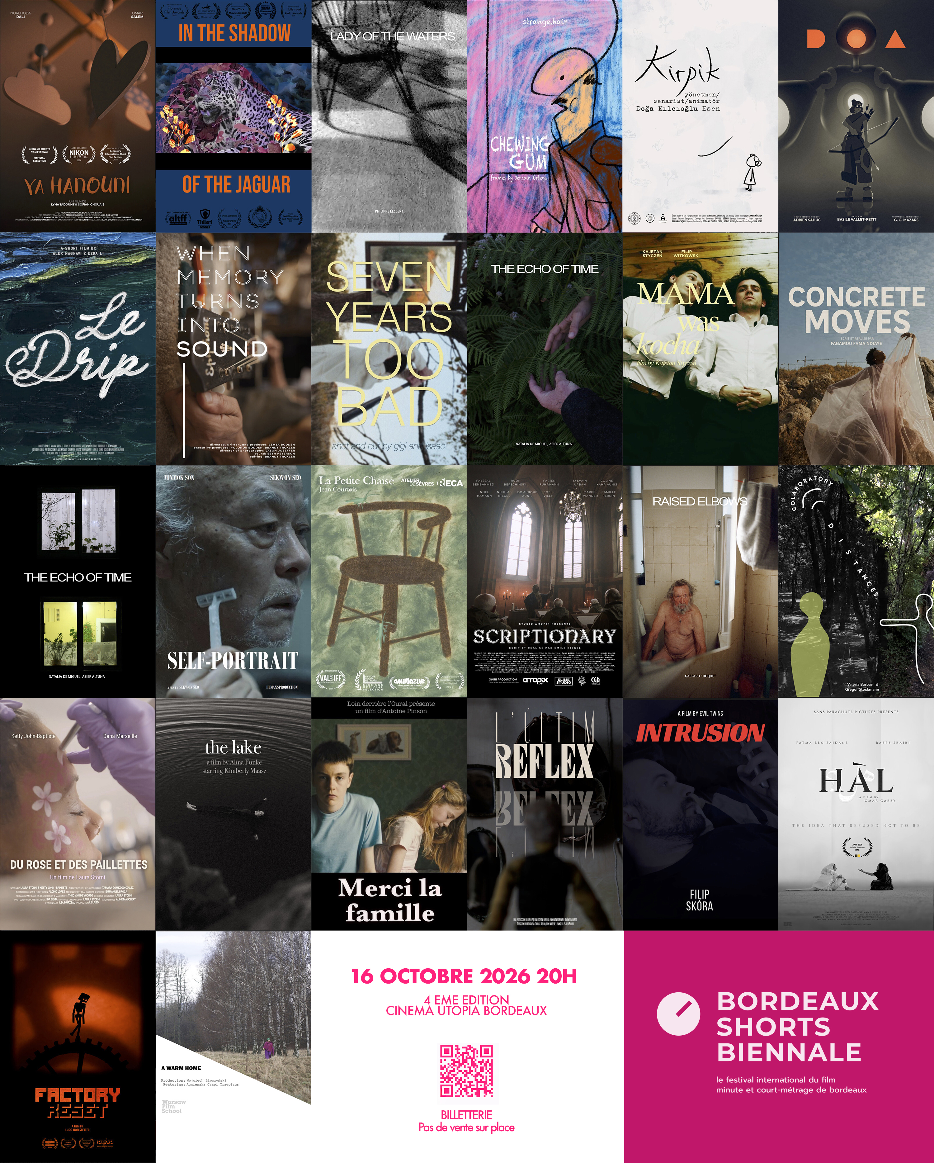 Affiche Bordeaux Shorts Biennale 2024